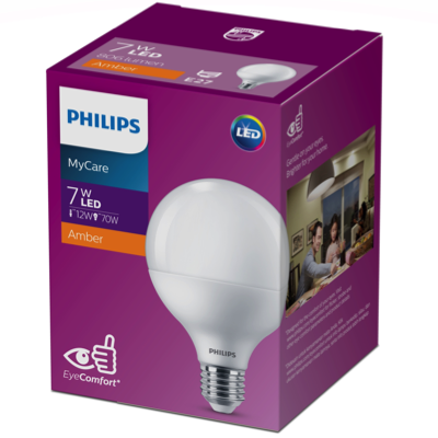 PHILIPS 7W MYCARE LED GLOBE E27 LIGHT BULB